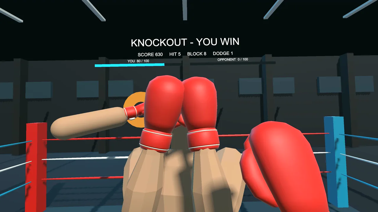 決め手のフックでKO勝利